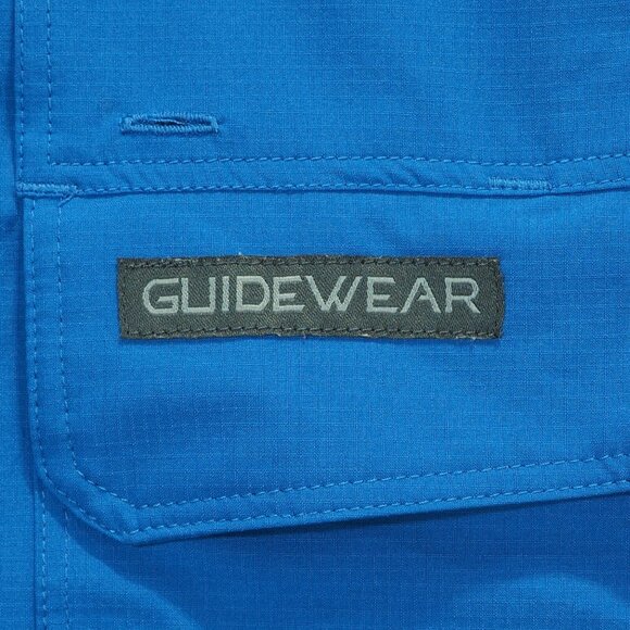 Cabelas Shirt Men Extra Large Blue Guidewear Fisherman Vented Ripstop Roll Tab - Picture 13 of 14